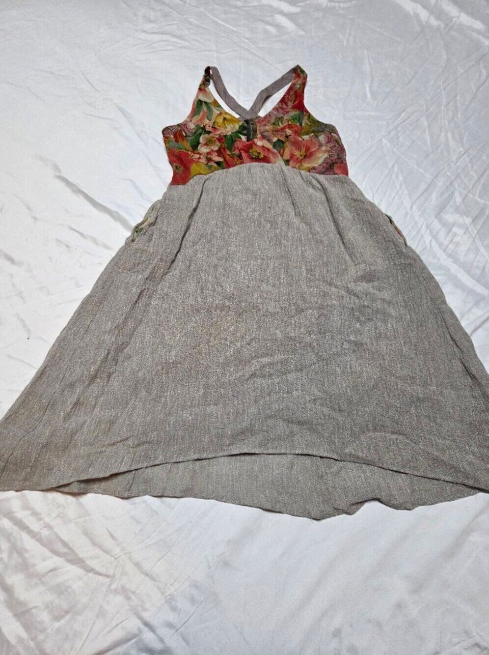 Aratta Floral Bodice Gray A-Line Skirt